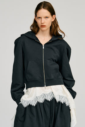 Power Shoulder Zip Hoodie - 2026AUTUMN