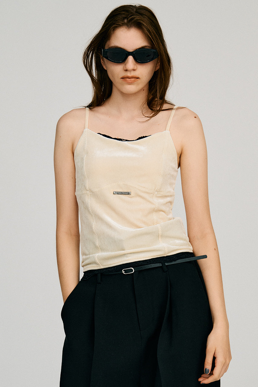 Velour Lace Cup-In Camisole - 2026AUTUMN