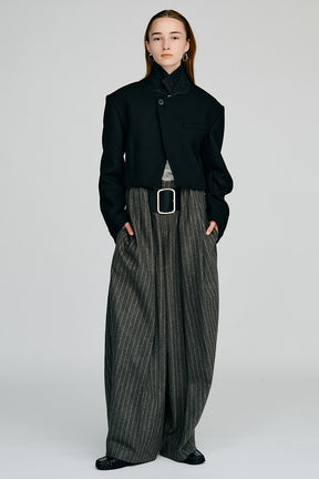 High-Waist Bell Stripe Pants - 2026AUTUMN