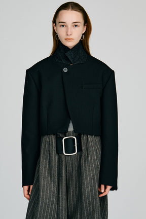 Stand Collar Tailored Short Jacket - 2026AUTUMN