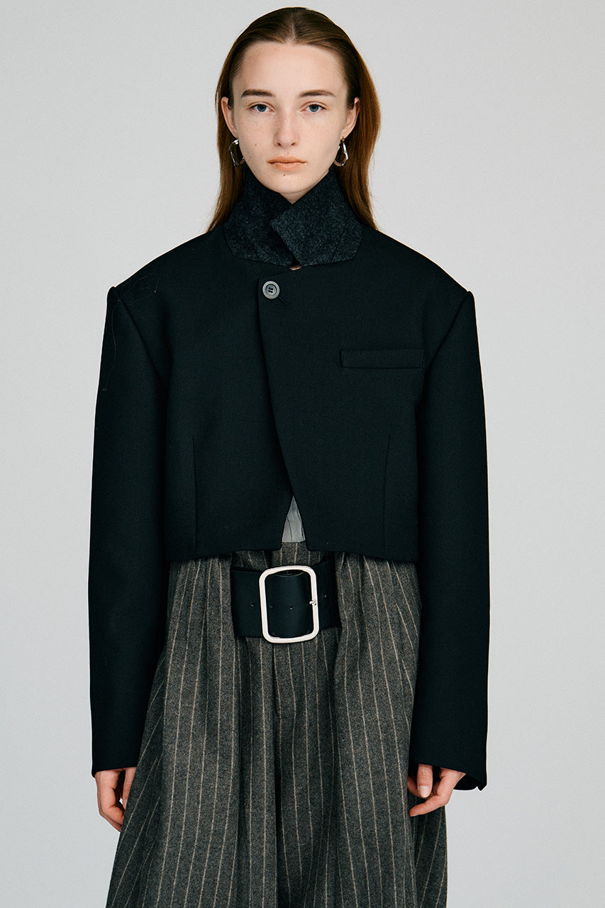 Stand Collar Tailored Short Jacket - 2026AUTUMN