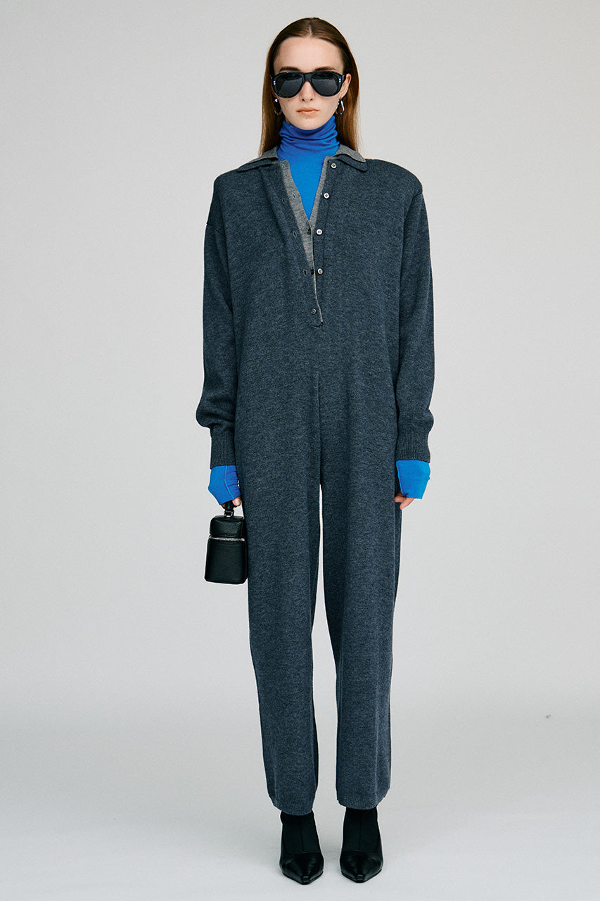 Knit Polo Jumpsuit - 2026AUTUMN