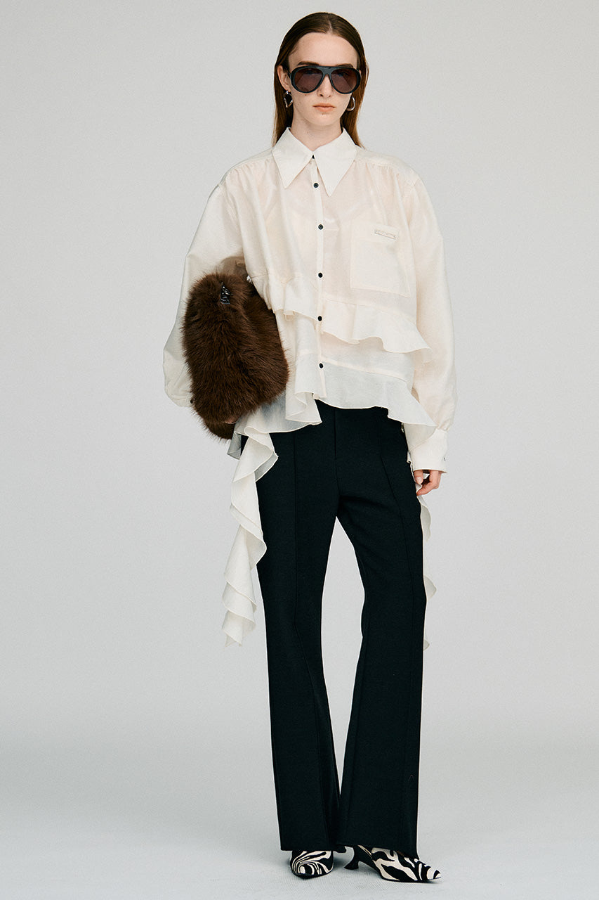 High-Waist Slim Flare Pants - 2026AUTUMN