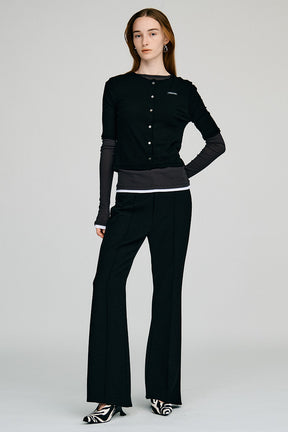 High-Waist Slim Flare Pants - 2026AUTUMN
