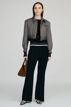 High-Waist Slim Flare Pants - 2026AUTUMN