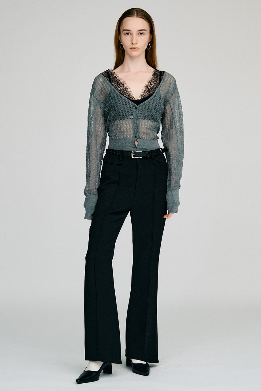 Deep Neck Lace Cardigan - 2026AUTUMN