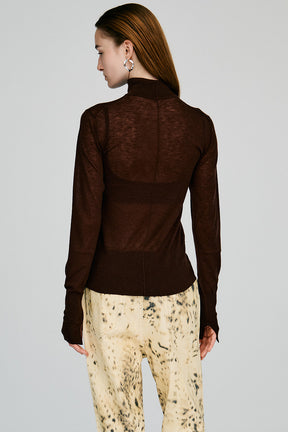 Suivi Wool Turtleneck Top - 2026AUTUMN