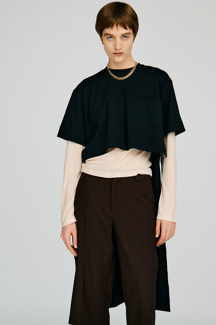 Back Long Layered Jersey Top - 2026AUTUMN