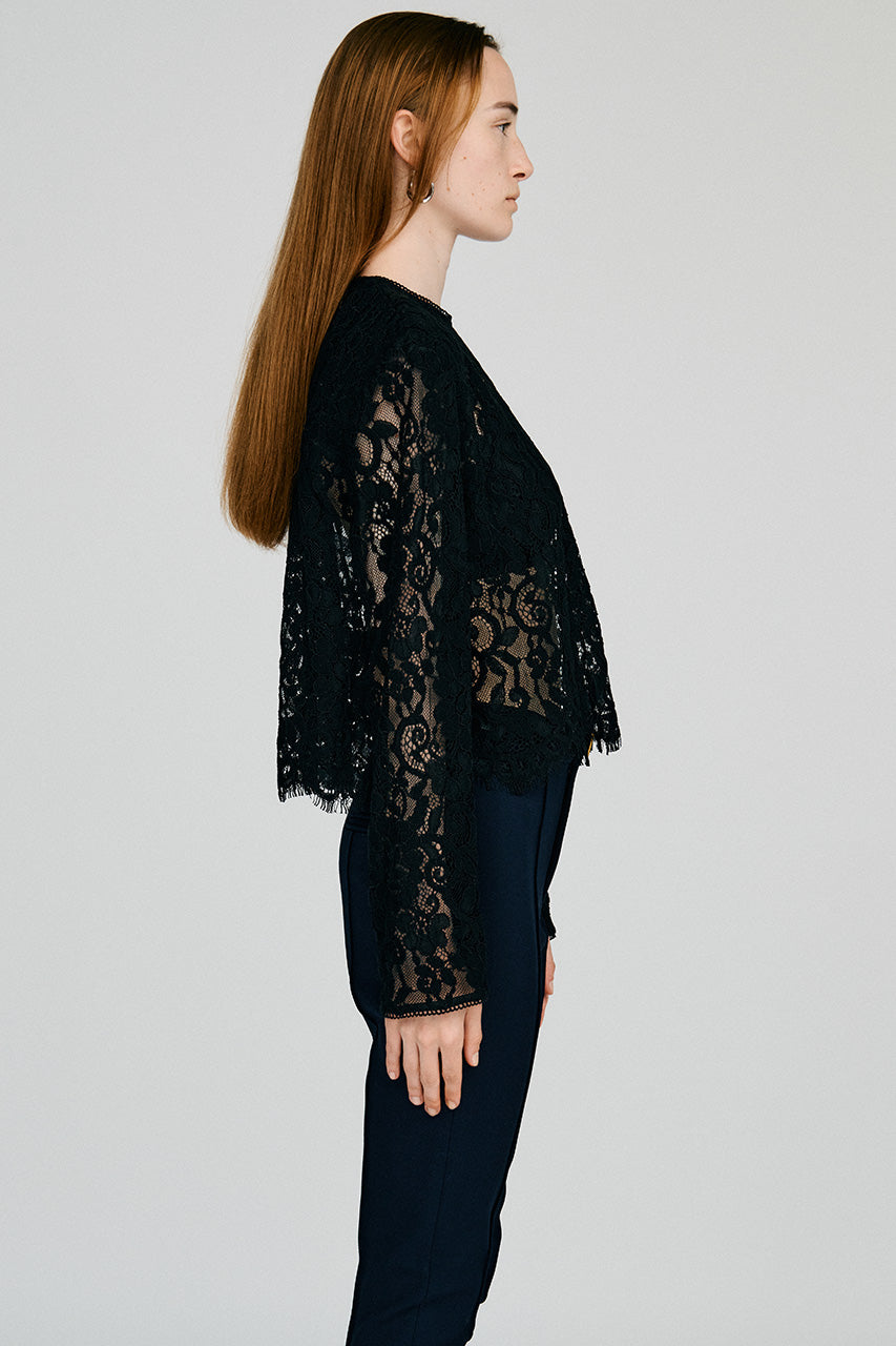 Shoulder Pad Combination Lace Blouse - 2026AUTUMN