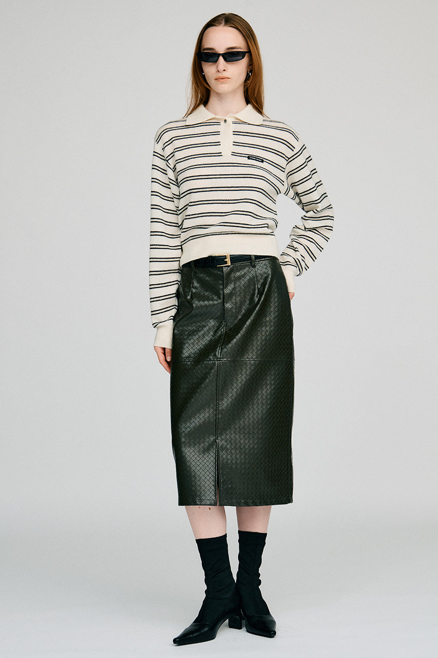 Belt Combination Faux Leather Skirt - 2026AUTUMN
