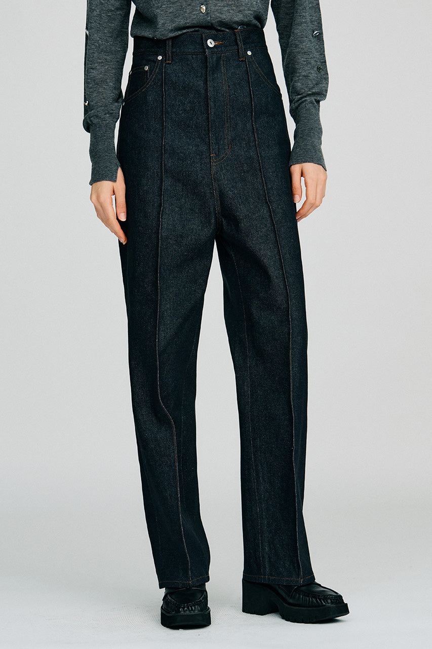 Pintuck High-Waist Straight Pants - 2026AUTUMN