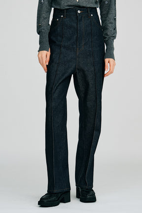 Pintuck High-Waist Straight Pants - 2026AUTUMN
