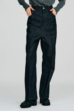Pintuck High-Waist Straight Pants - 2026AUTUMN