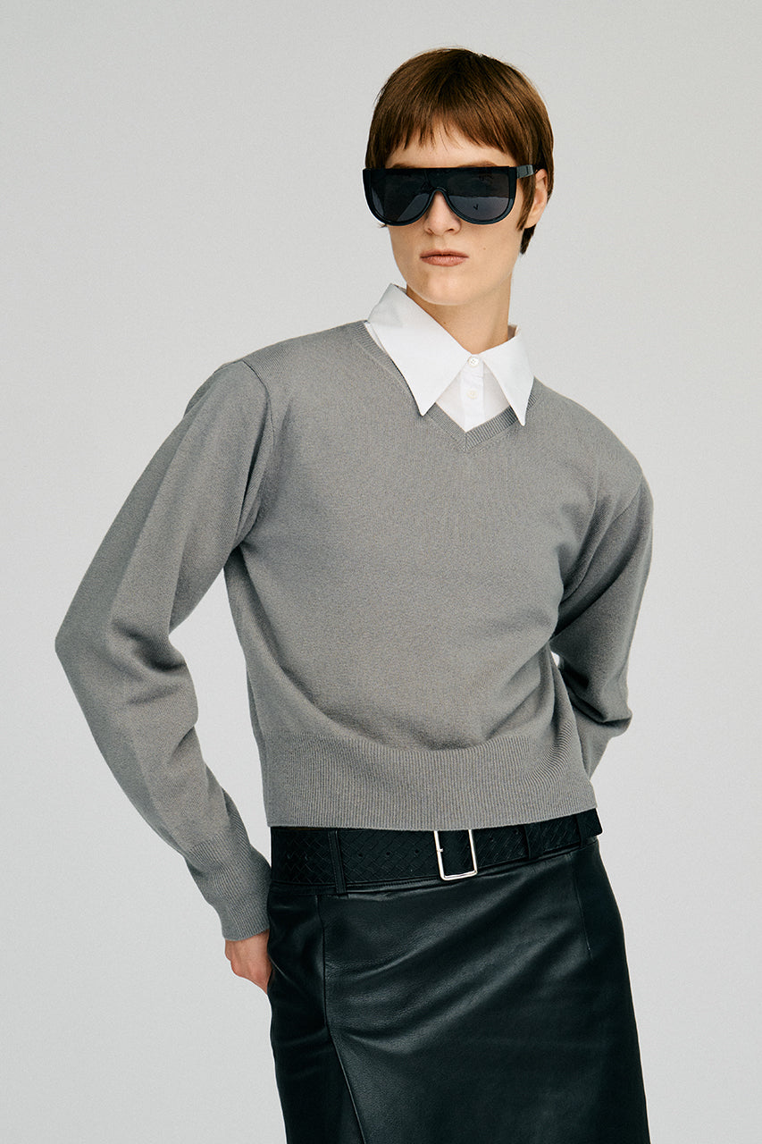 【AYUMI HAMAMOTO COLLABORATION】Merino Wool Shoulder Pad Knit - PRE ORDER