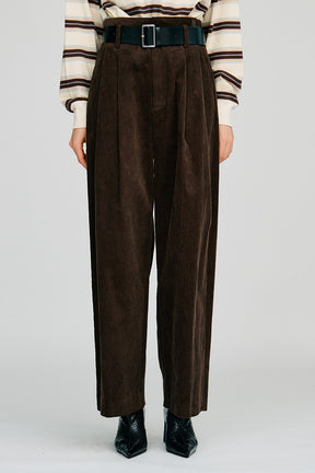 Belted Corduroy Pants - 2026AUTUMN