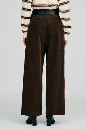 Belted Corduroy Pants - 2026AUTUMN