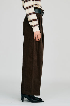 Belted Corduroy Pants - 2026AUTUMN