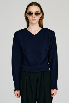 【AYUMI HAMAMOTO COLLABORATION】Merino Wool Shoulder Pad Knit - PRE ORDER