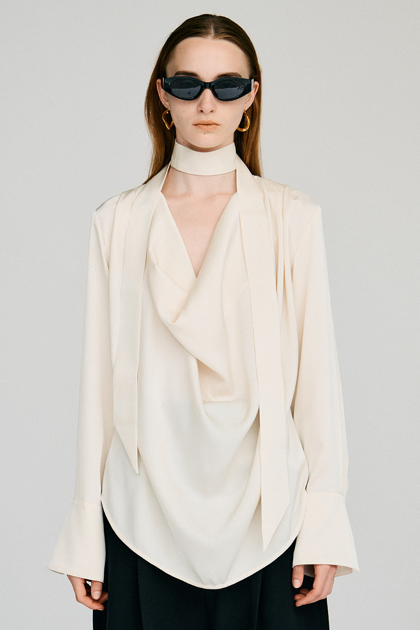 Cowl Neck Shirt - 2026AUTUMN