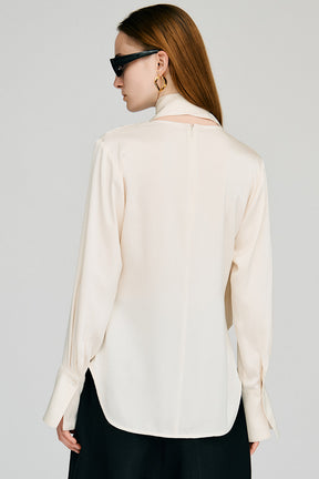 Cowl Neck Shirt - 2026AUTUMN