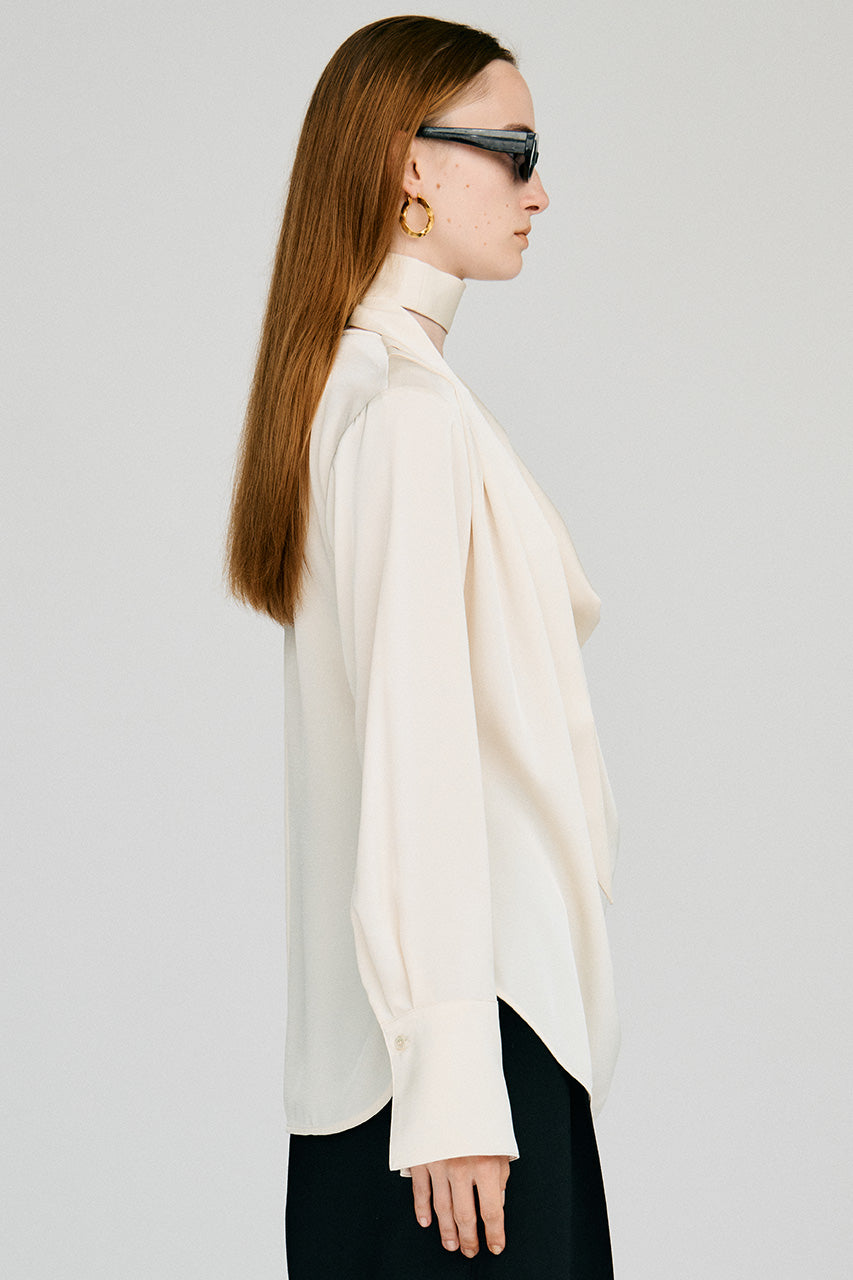 Cowl Neck Shirt - 2026AUTUMN