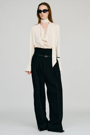 Cowl Neck Shirt - 2026AUTUMN