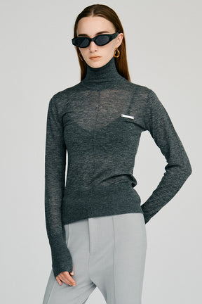 Suivi Wool Turtleneck Top - 2026AUTUMN