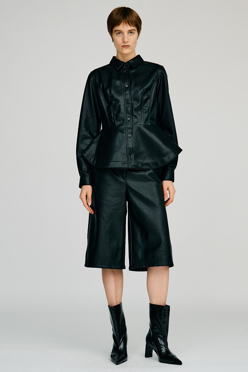 Synthetic Leather Half Pants - 2026AUTUMN