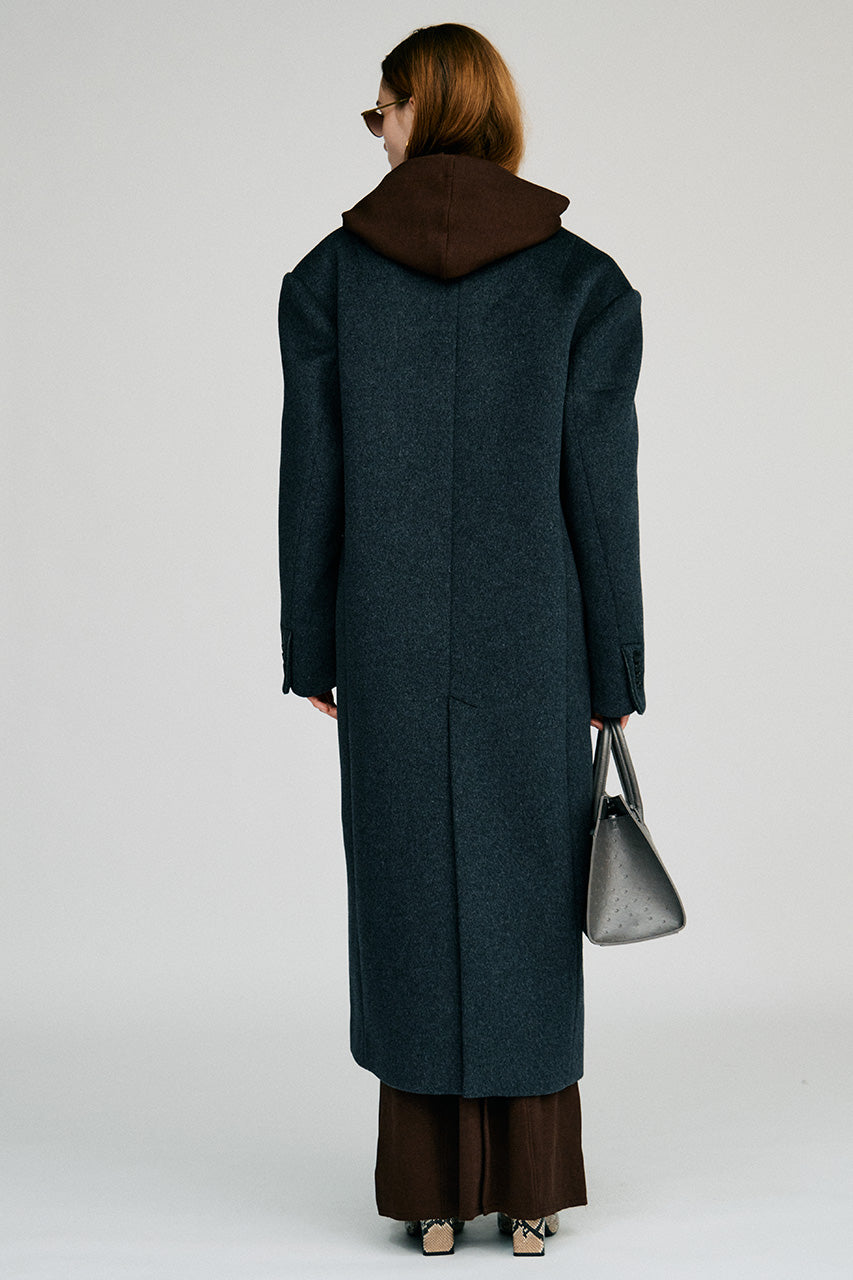 Cashmere Blend Wide Shoulder Coat - 2026AUTUMN