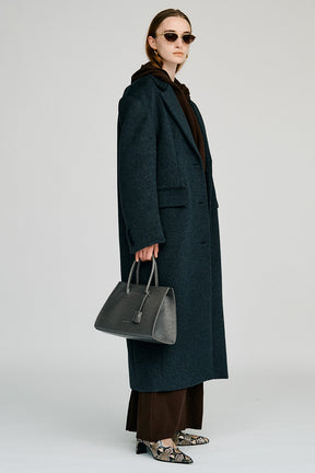 Cashmere Blend Wide Shoulder Coat - 2026AUTUMN