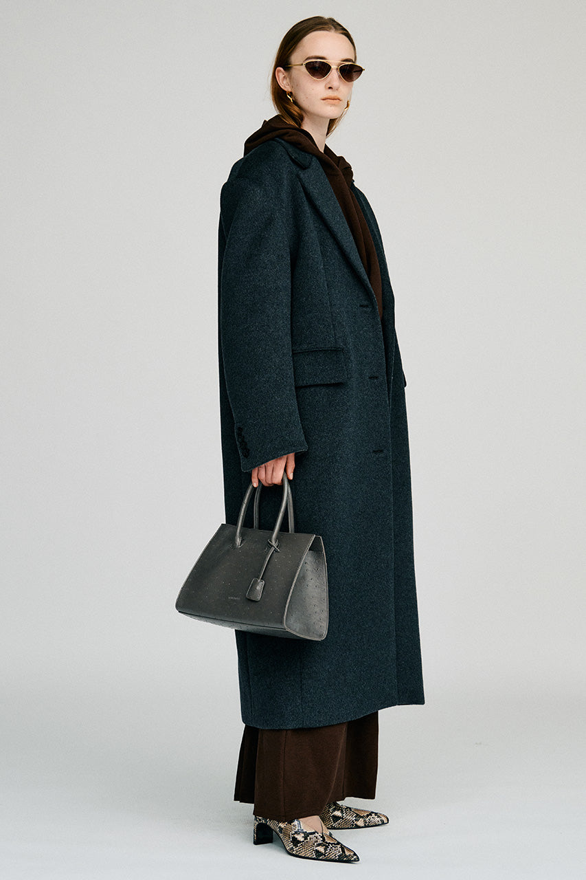 Cashmere Blend Wide Shoulder Coat - 2026AUTUMN