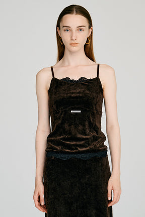 Velour Lace Cup-In Camisole - 2026AUTUMN