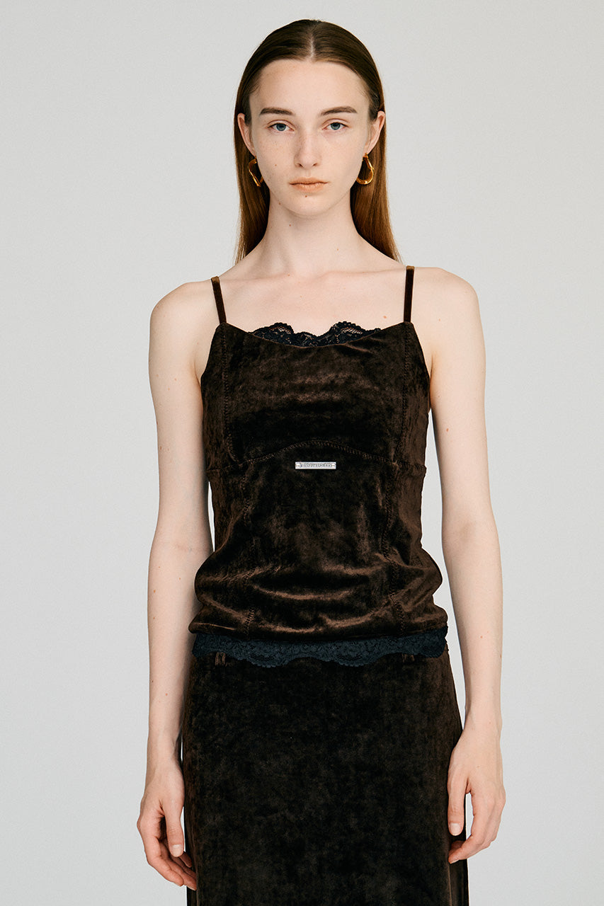 Velour Lace Cup-In Camisole - 2026AUTUMN