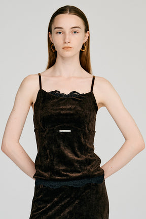 Velour Lace Cup-In Camisole - 2026AUTUMN