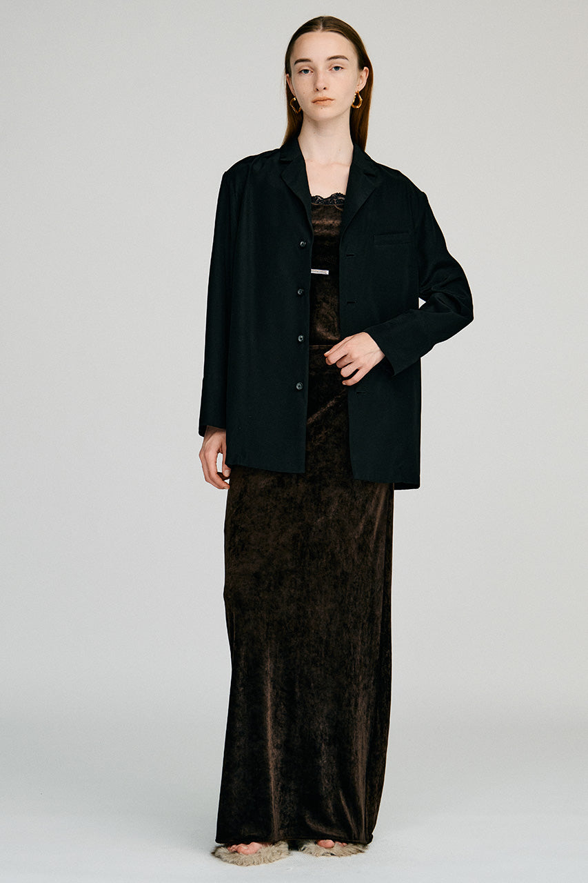 Velour Pencil Long Skirt - 2026AUTUMN
