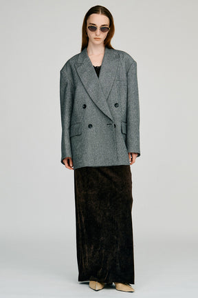 Velour Pencil Long Skirt - 2026AUTUMN