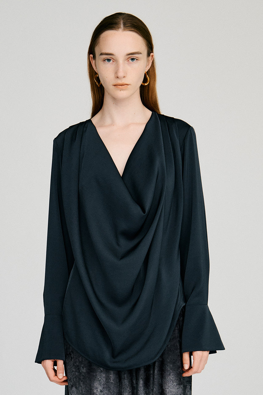 Cowl Neck Shirt - 2026AUTUMN
