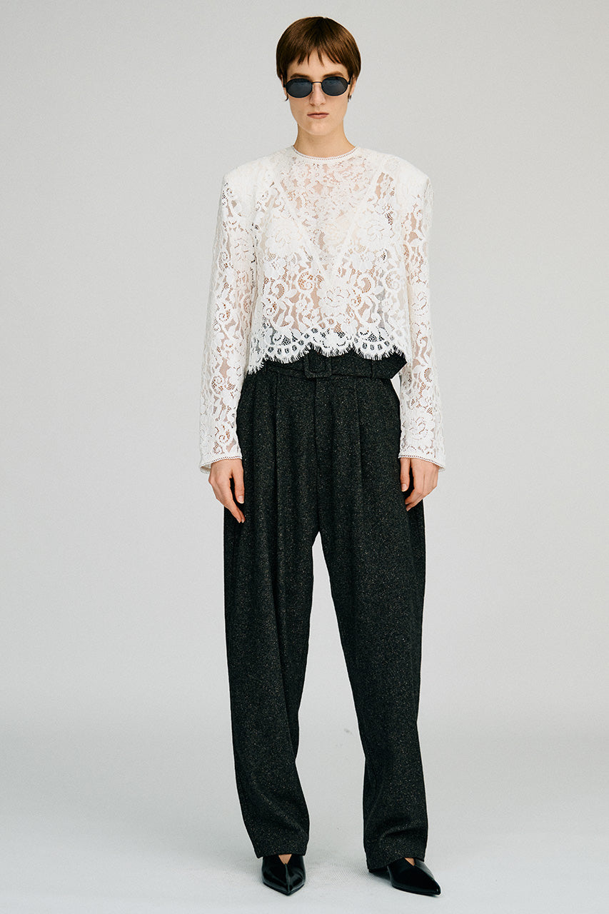 High-Waist Belt Cocoon Pants - 2026AUTUMN