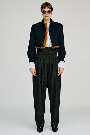 High-Waist Belt Cocoon Pants - 2026AUTUMN