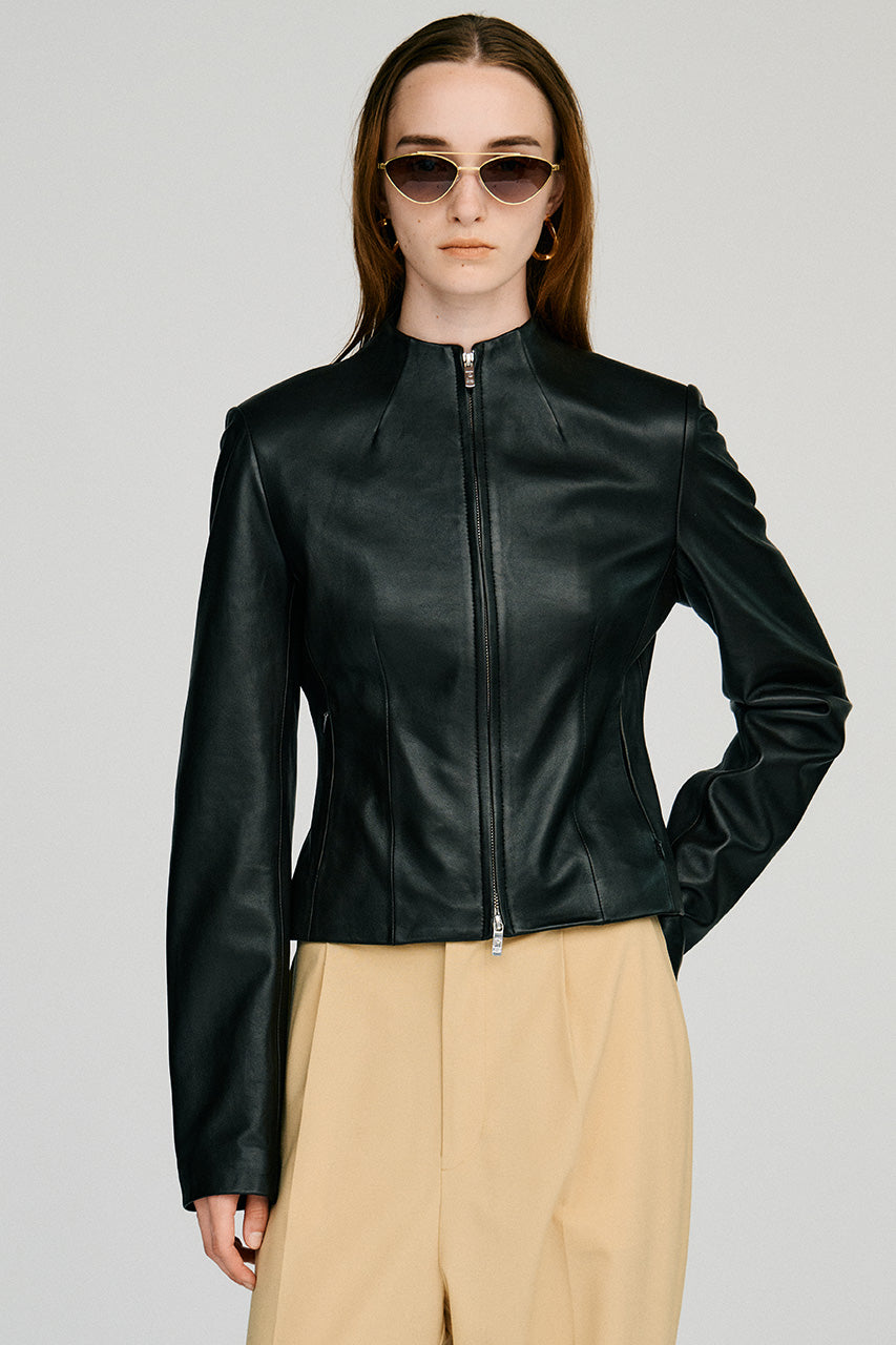 Leather Fitted Jacket - 2026AUTUMN