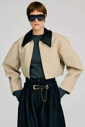 Detachable No-Collar Bonding Blouson - 2026AUTUMN