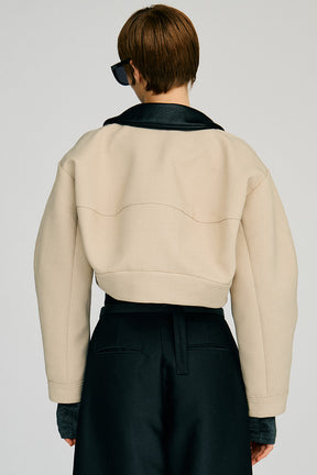 Detachable No-Collar Bonding Blouson - 2026AUTUMN