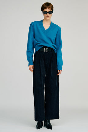 Belted Corduroy Pants - 2026AUTUMN
