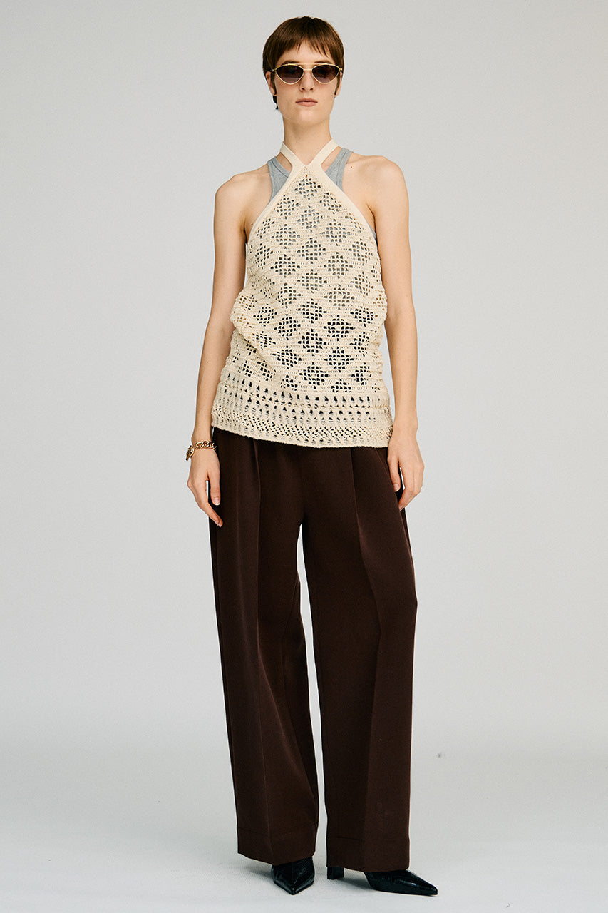 Crochet Knit Halter Top - 2026AUTUMN