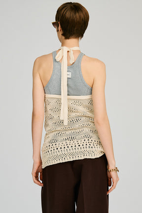 Crochet Knit Halter Top - 2026AUTUMN