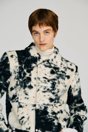 Haircalf Jacquard Short Blouson - 2026AUTUMN