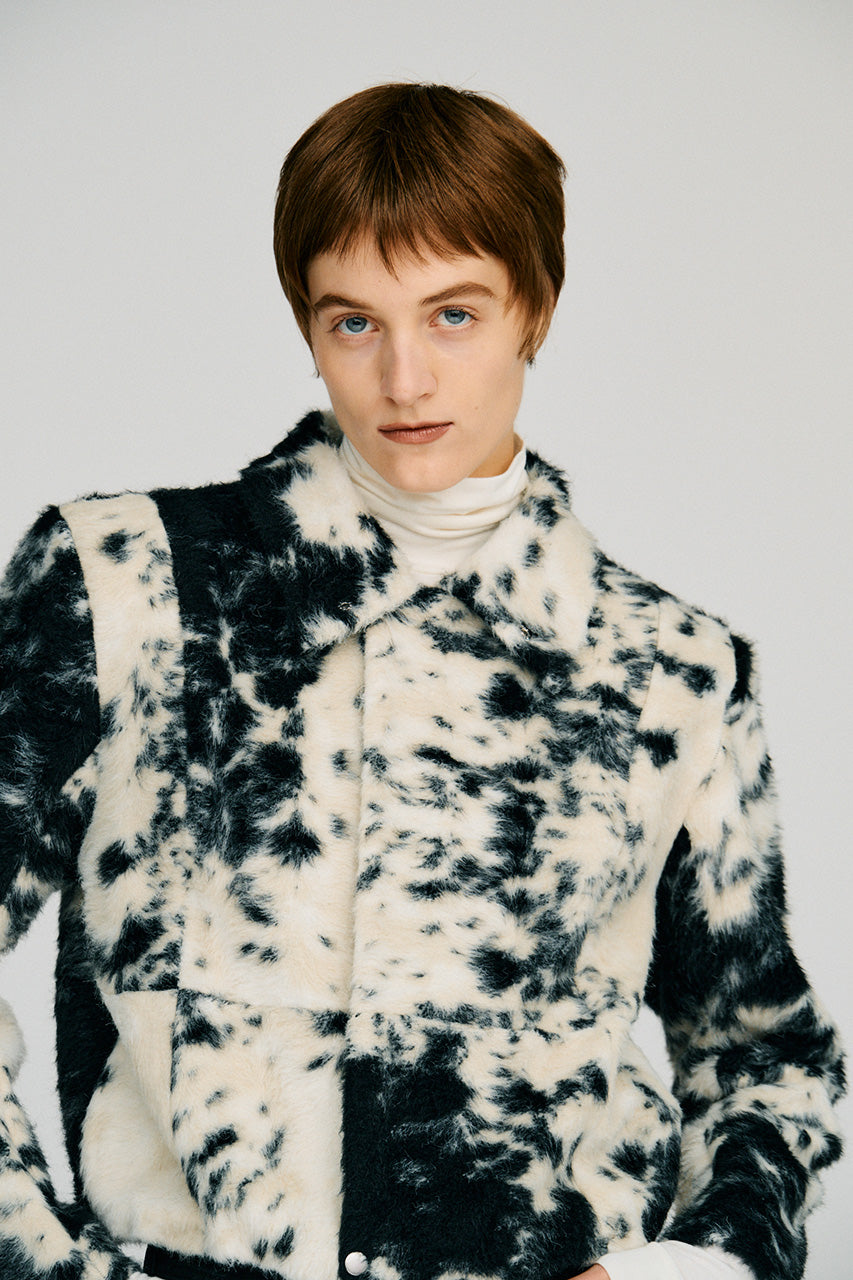 Haircalf Jacquard Short Blouson - 2026AUTUMN