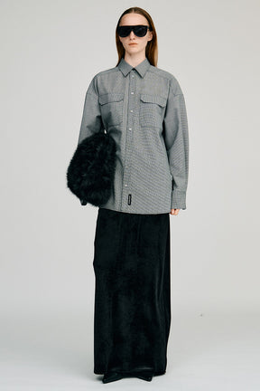 Velour Pencil Long Skirt - 2026AUTUMN