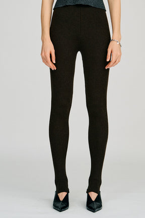 Slit Heel Knit Leggings - 2026AUTUMN