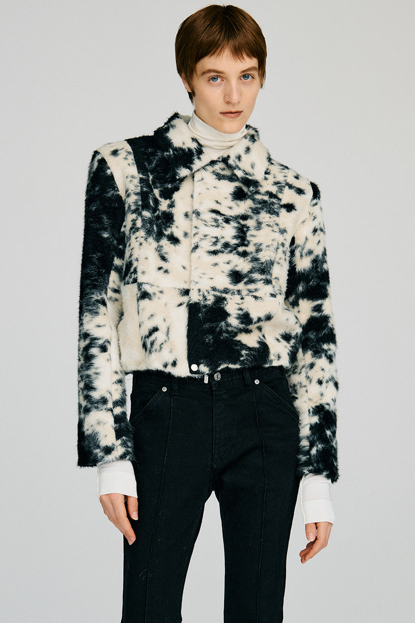 Haircalf Jacquard Short Blouson - 2026AUTUMN